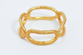 Кольцо Овалы золотое